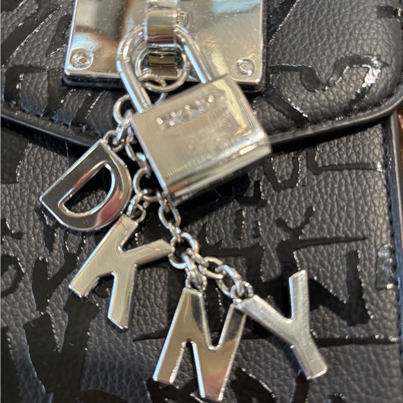 DKNYC Black Crossbody Bag with Silver Accents - Picture 6 of 6